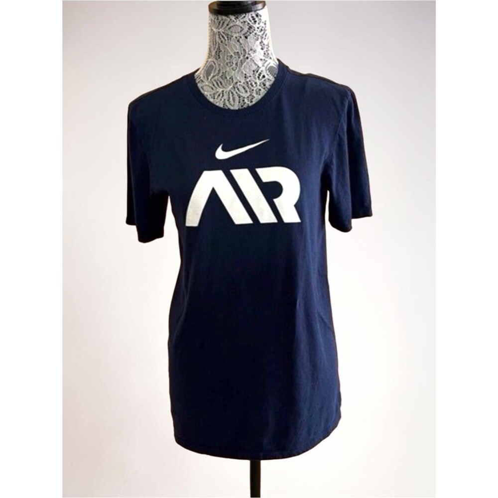 Nike Air Logo Graphic Tee Navy Blue Short Sleeve T-Shirt Women’s Small